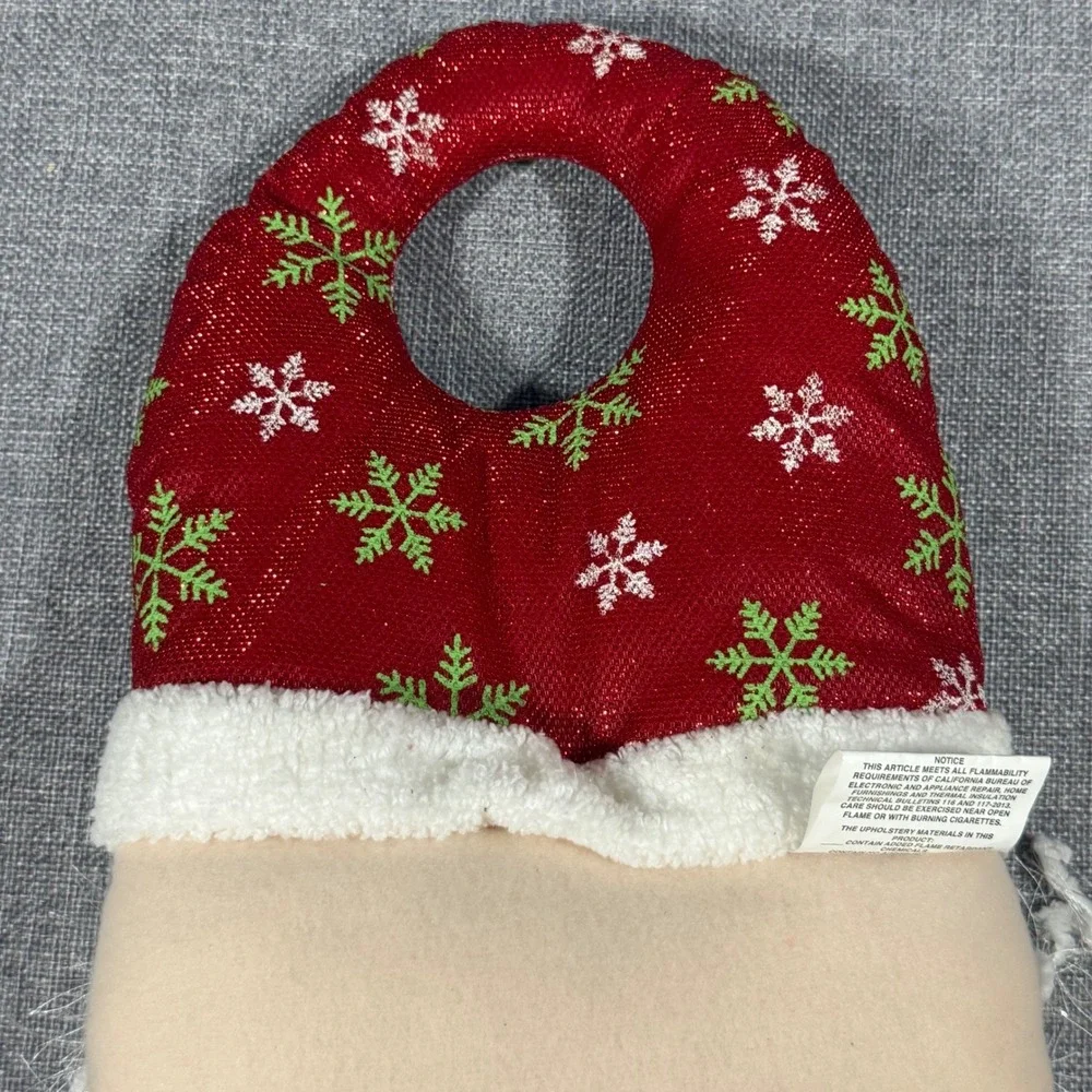 A&H Imports Santa Claus Door Knob Wall Hanger Red Jingle Bell Holiday Christmas
